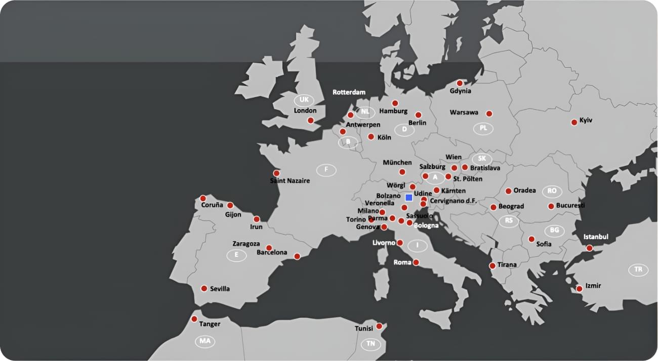 Fercam transport map